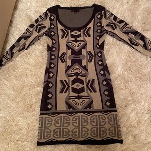 Tribal Print Sweater Dress Size XS